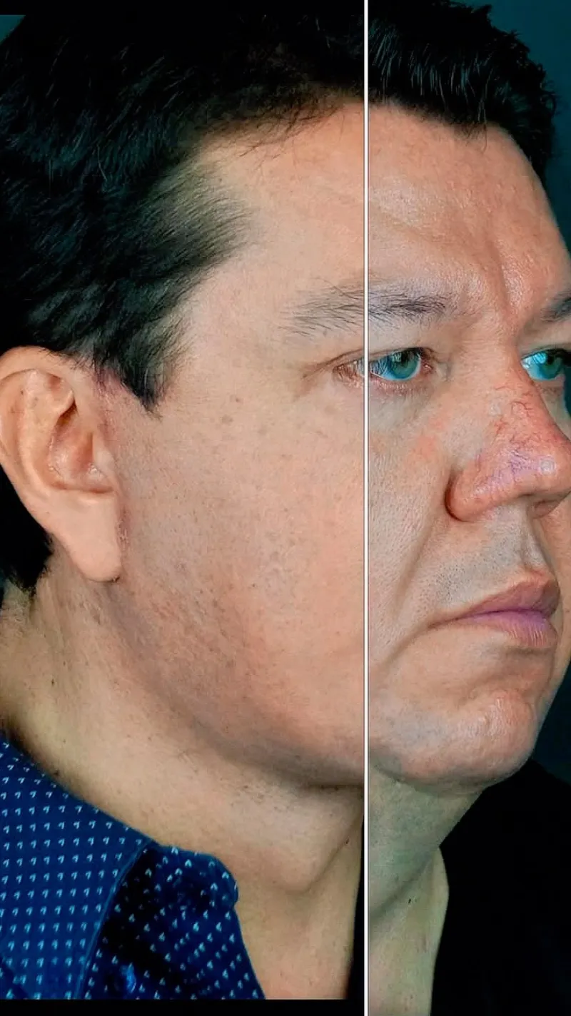 قبل وبعد - Deep Plane Facelift بواسطة د. Einar Mondragon
