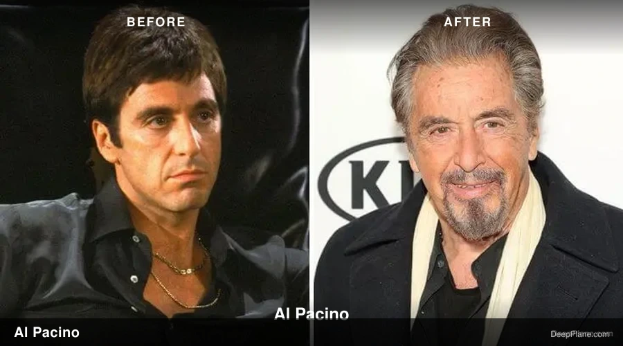 Al Pacino before and after comparison