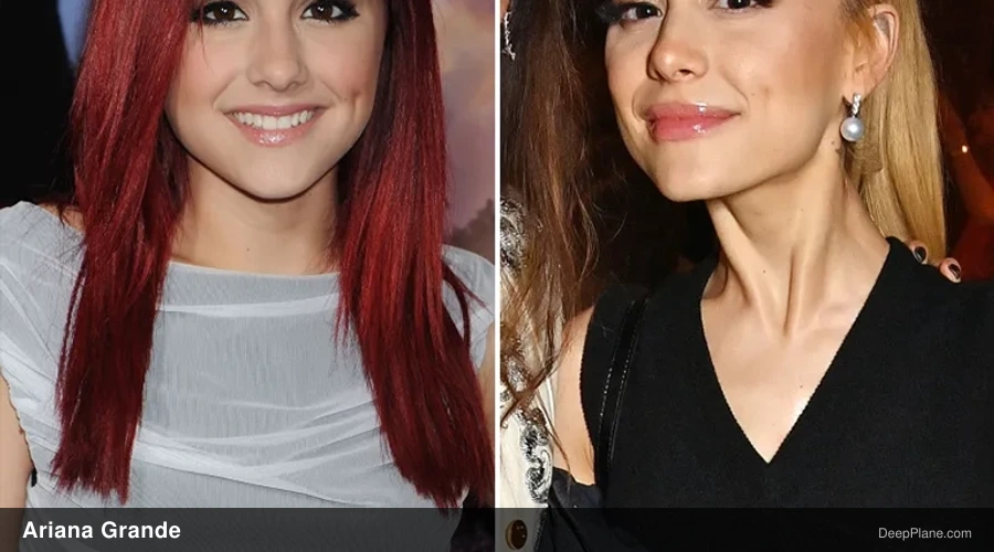 Ariana Grande deep plane facelift before and after comparison