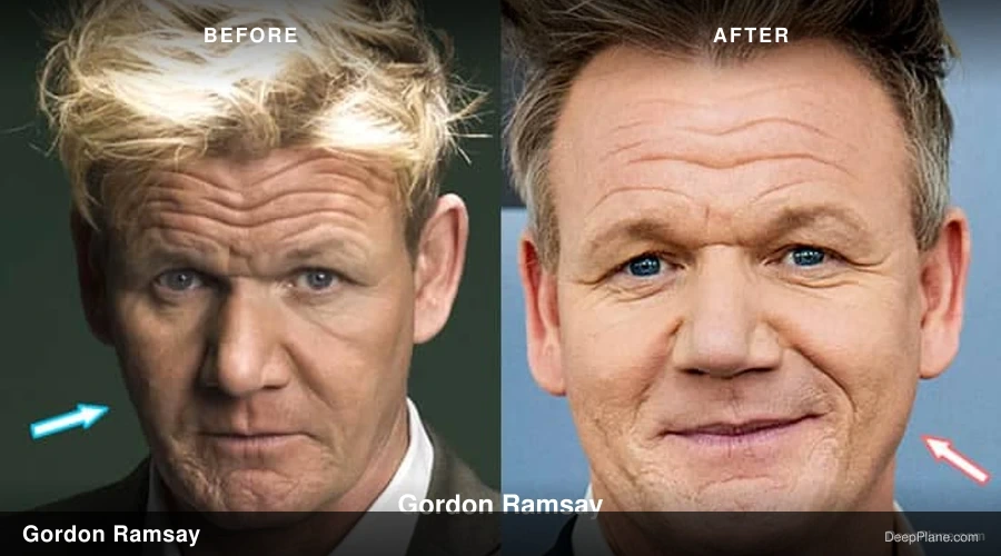 Gordon Ramsay before and after comparison
