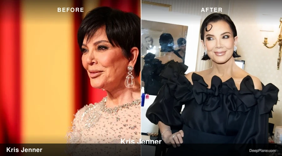 Kris Jenner before and after