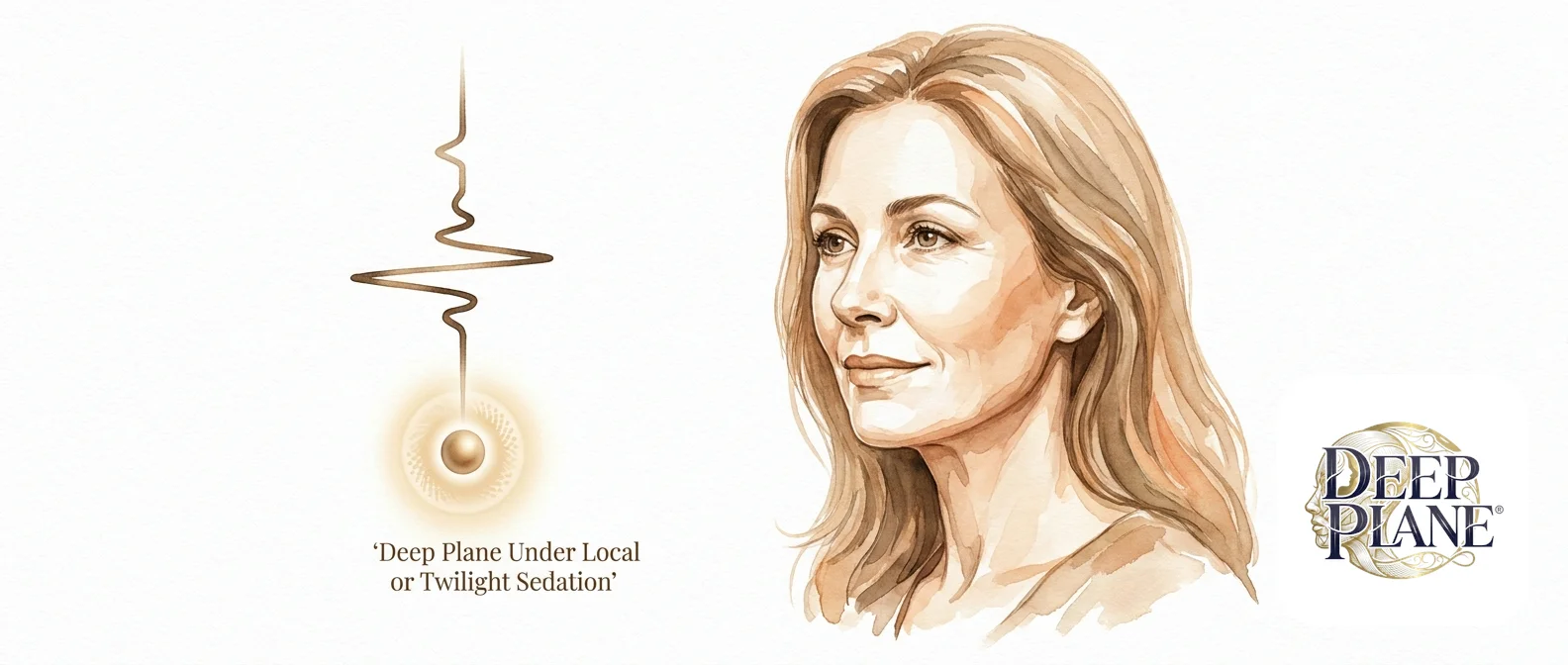 Editorial illustration of the deep plane under local or sedation associated with Dr. Leonard Knoedler
